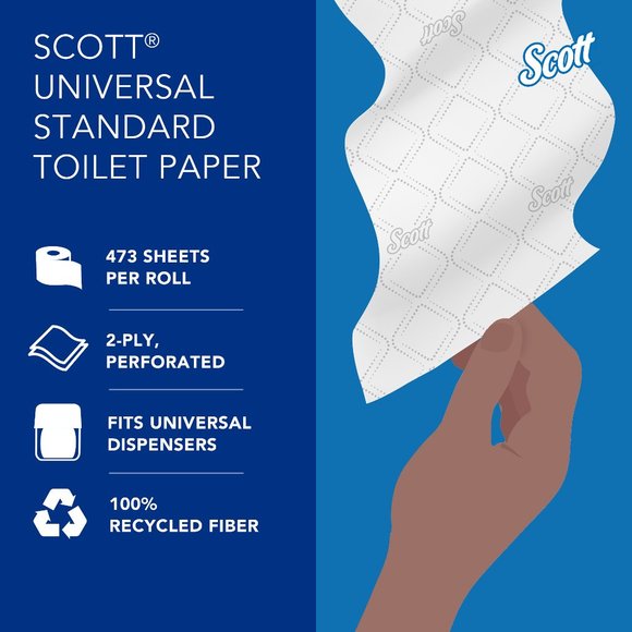 Scott Professional 100% Recycled Fiber Standard Roll Toilet Paper (13217), with - Picture 12 of 13